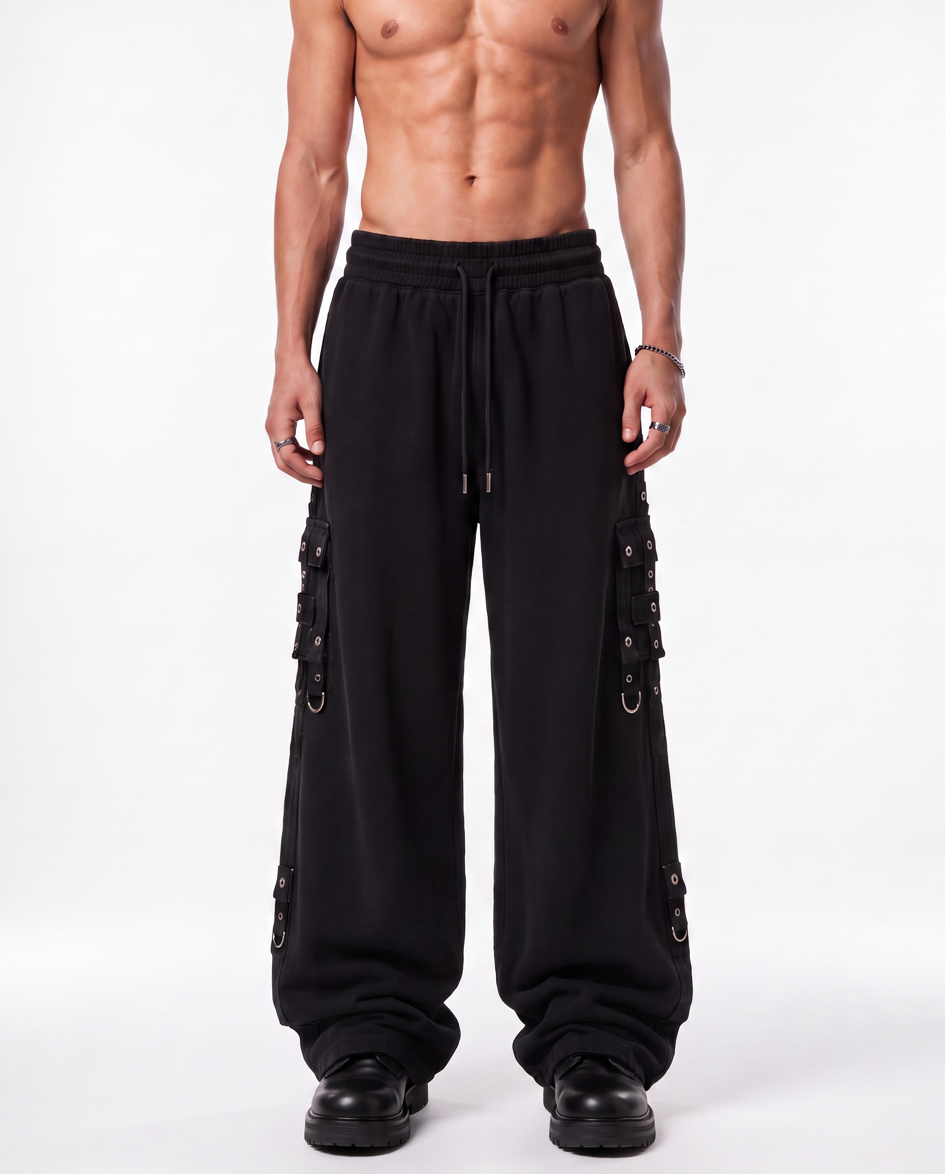 Obsidian Harness Wide-Leg Joggers