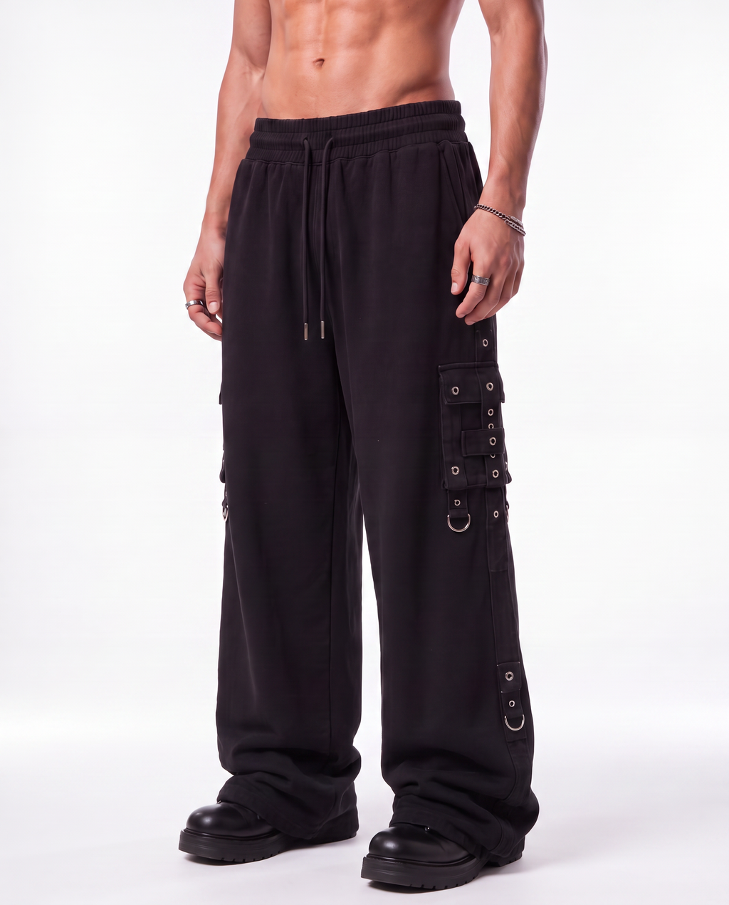 Obsidian Harness Wide-Leg Joggers