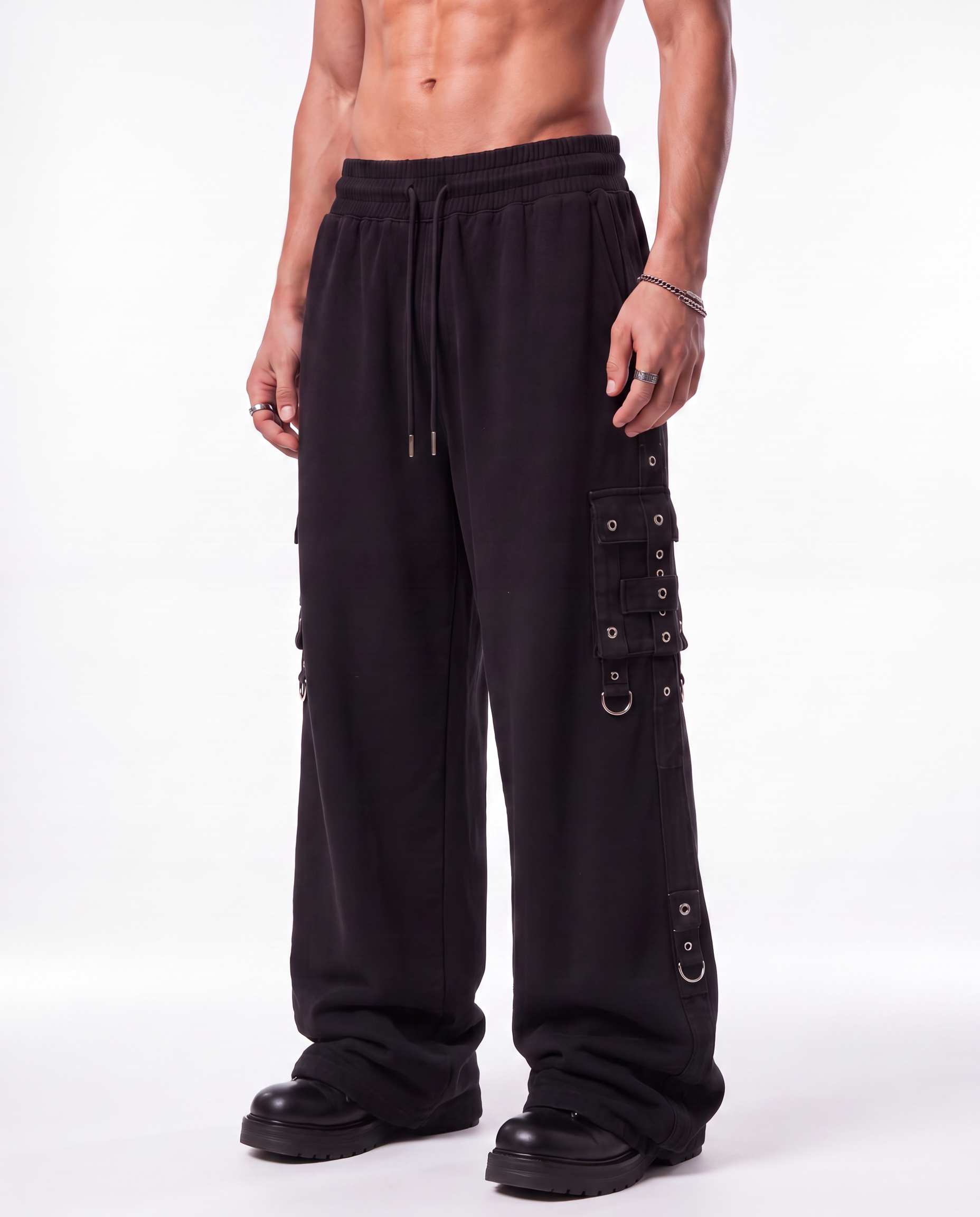 Obsidian Harness Wide-Leg Joggers