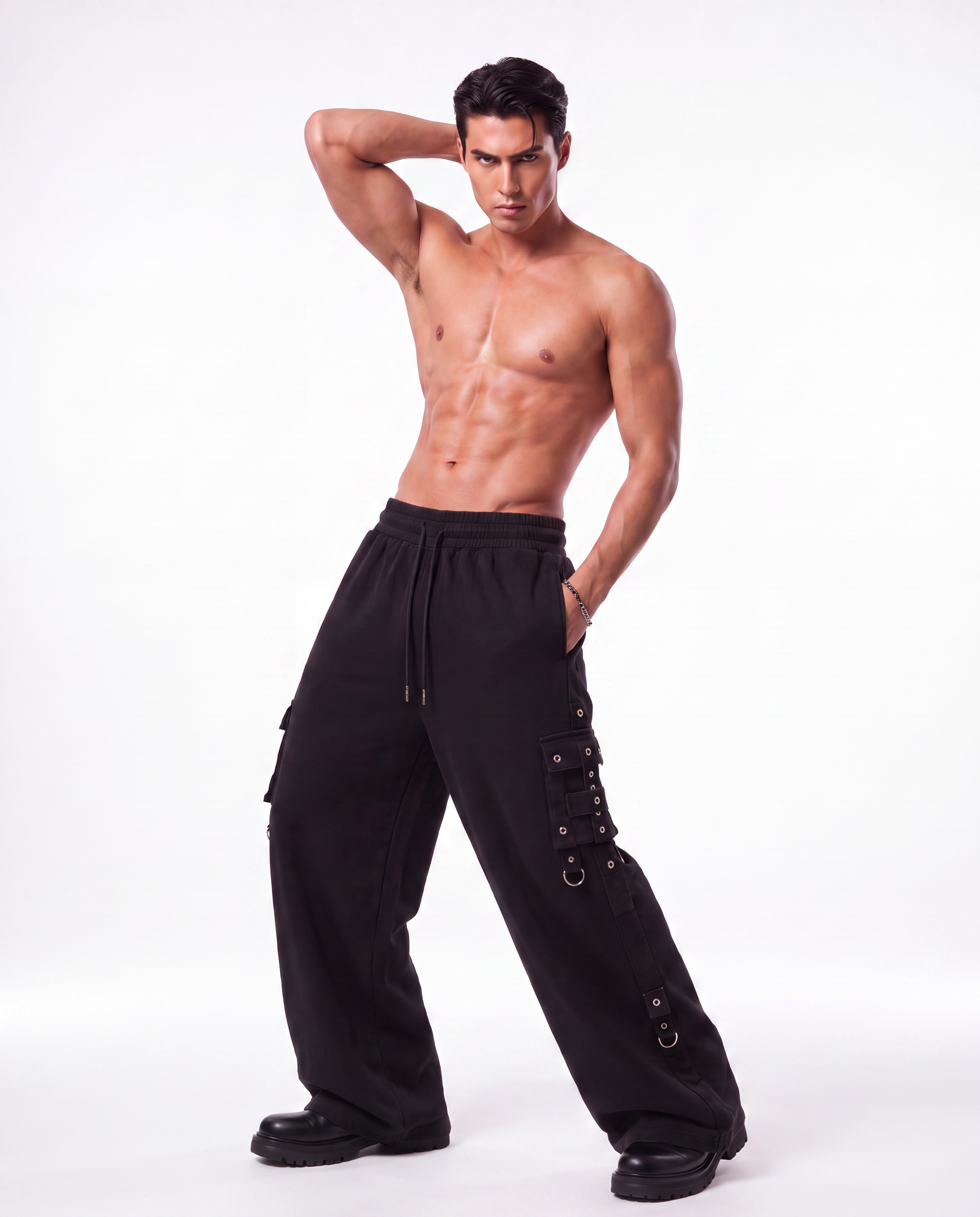 Obsidian Harness Wide-Leg Joggers