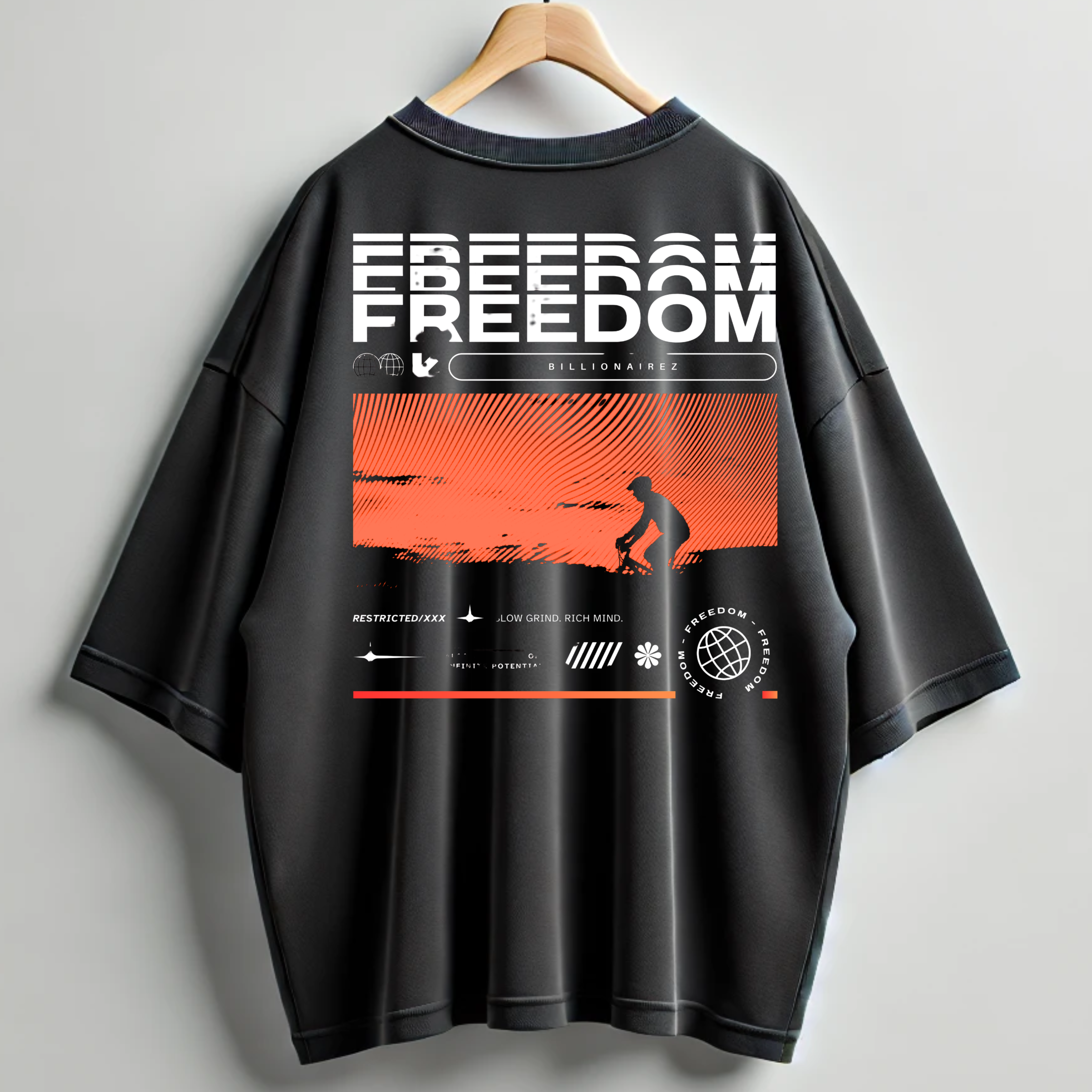 BillionaireZ “Freedom Flex” Oversized Tshirt