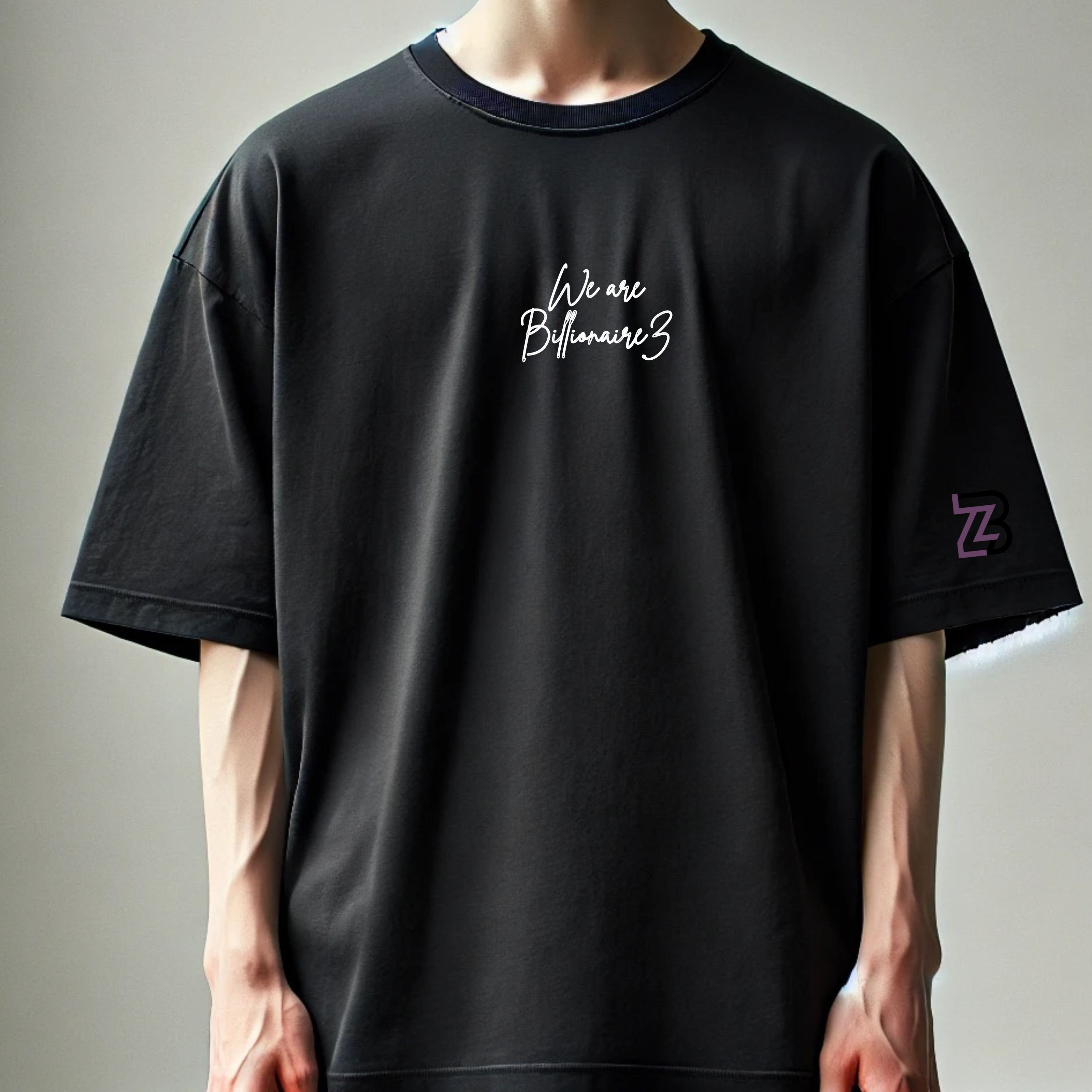 Billionairez White Tiger Energy Oversized Tee