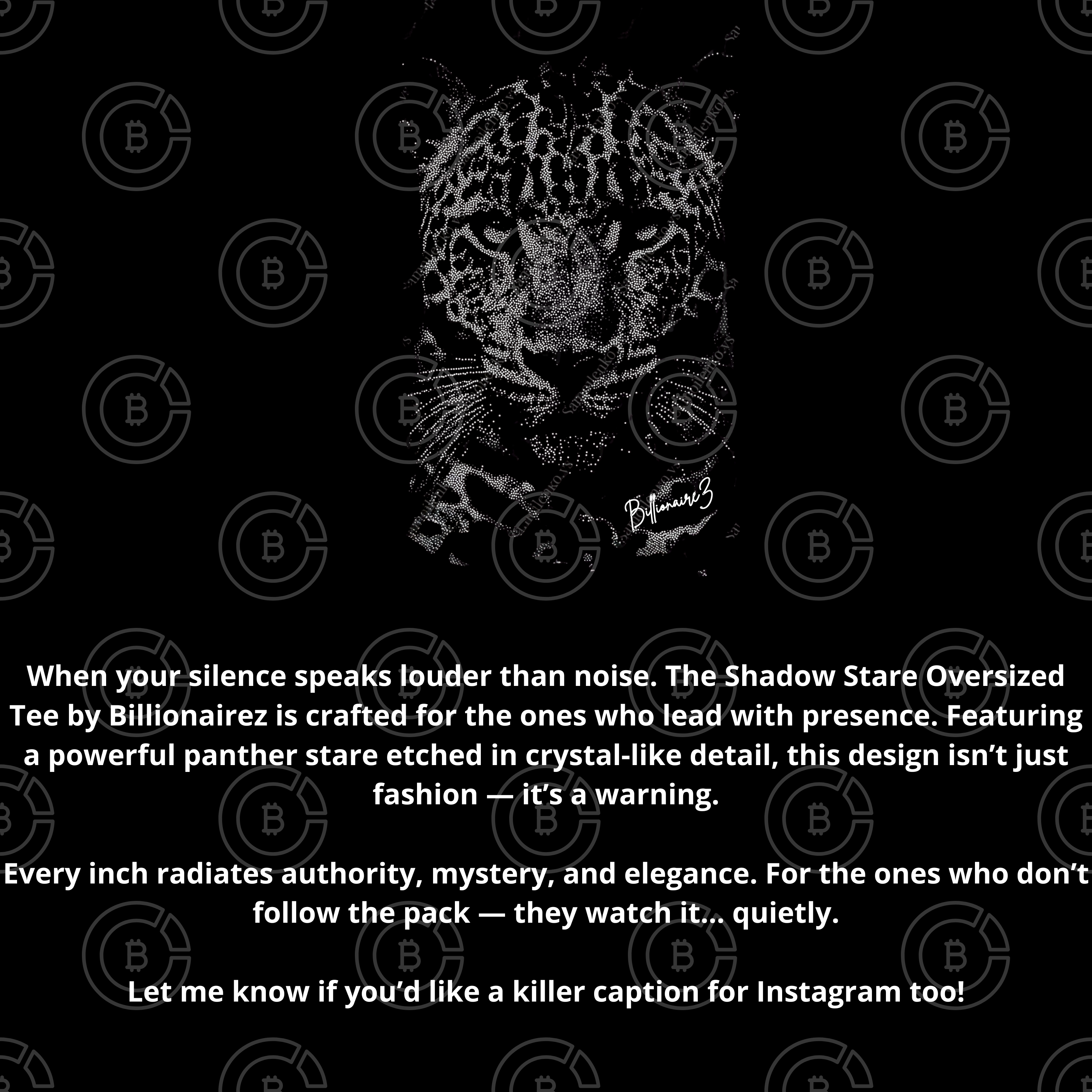 BillionaireZ “Shadow Stare” Oversized T-Shirt