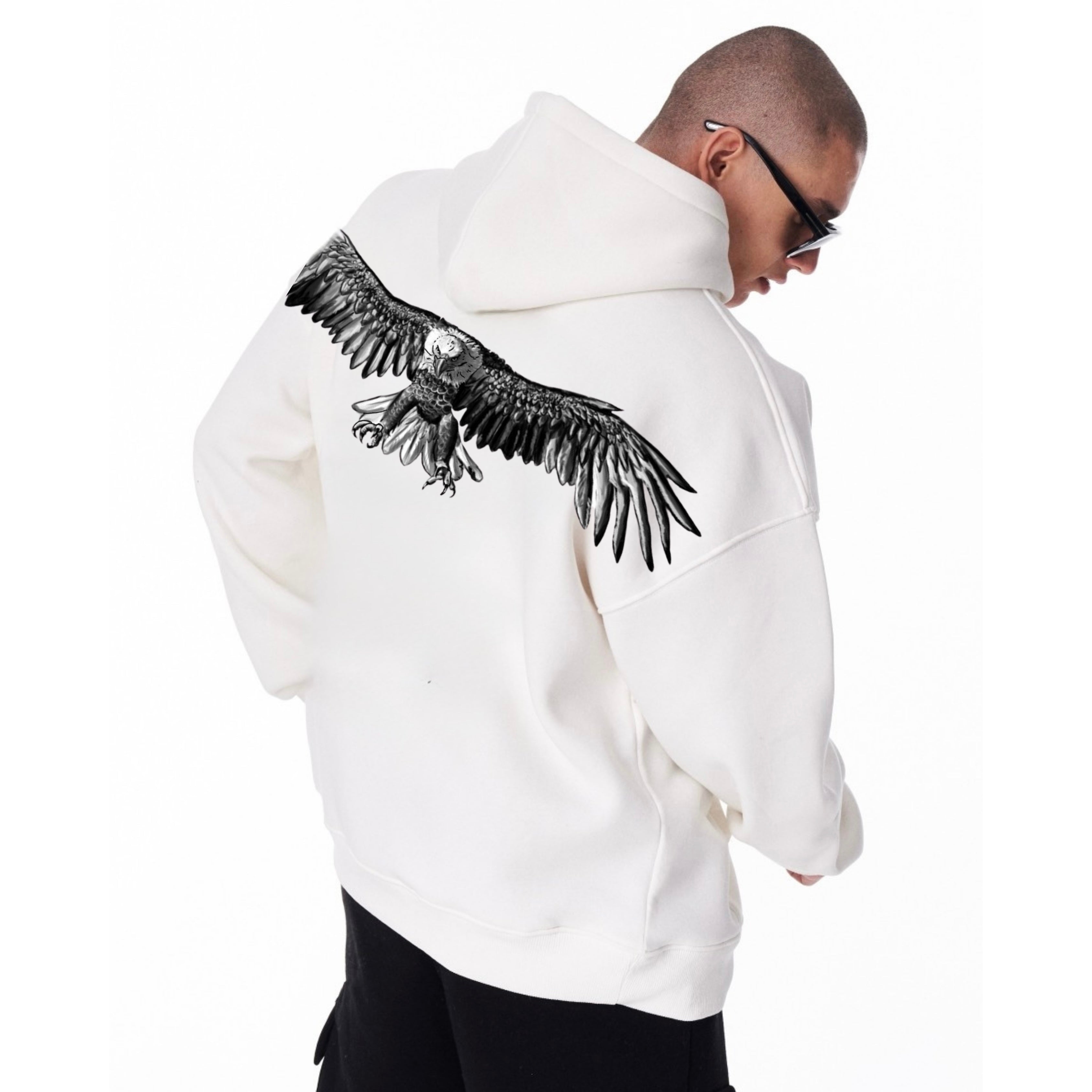 BillionaireZ Eagle Hunt Hoodie – White Edition