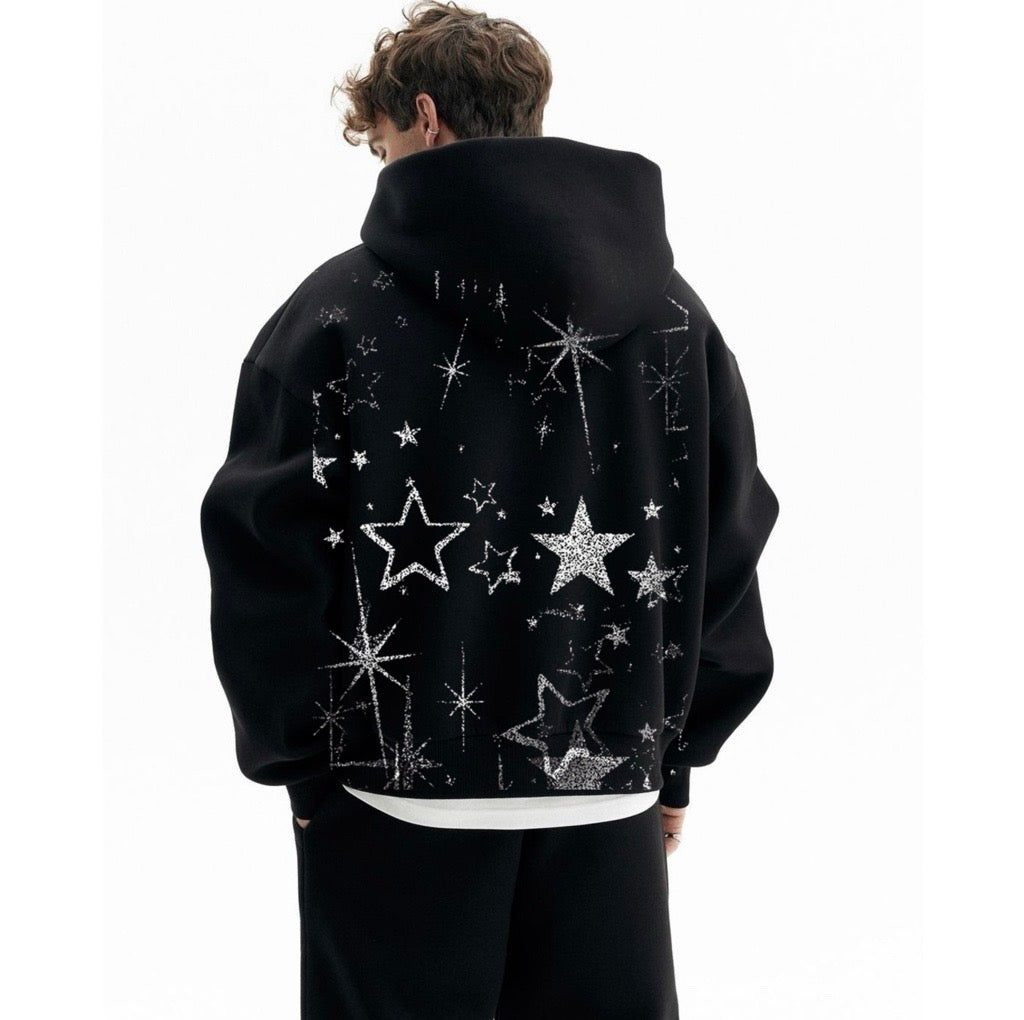 Starlit Wings Rhinestone Hoodie