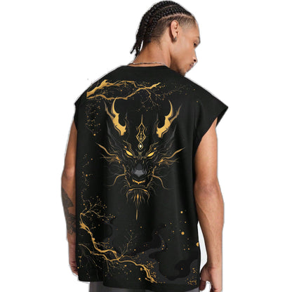 Golden Inferno Dragon Sleeveless Tank