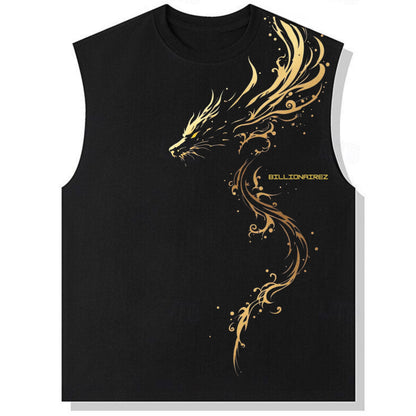 Golden Inferno Dragon Sleeveless Tank