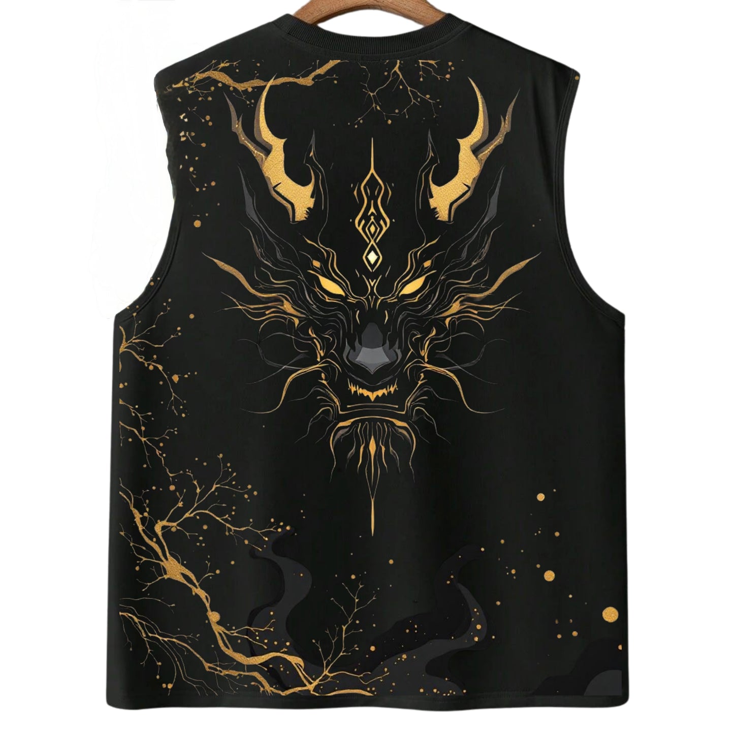 Golden Inferno Dragon Sleeveless Tank