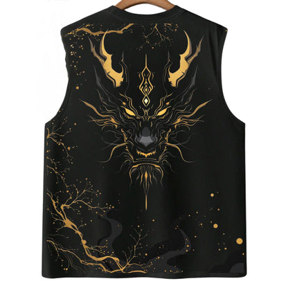 Golden Inferno Dragon Sleeveless Tank