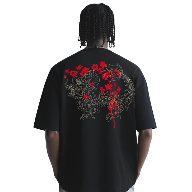 Scarlet Dragon Bloom Tee