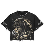BillionaireZ Fearless Panther Studded Tee