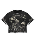 BillionaireZ Fearless Wolf Studded Tee