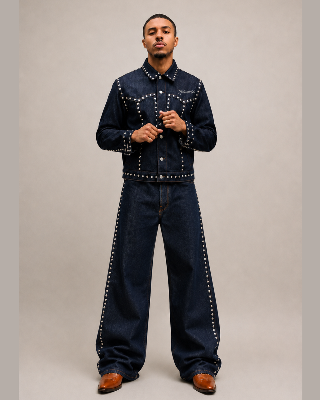 BillionaireZ Rivet Royale Denim Co-ord Set