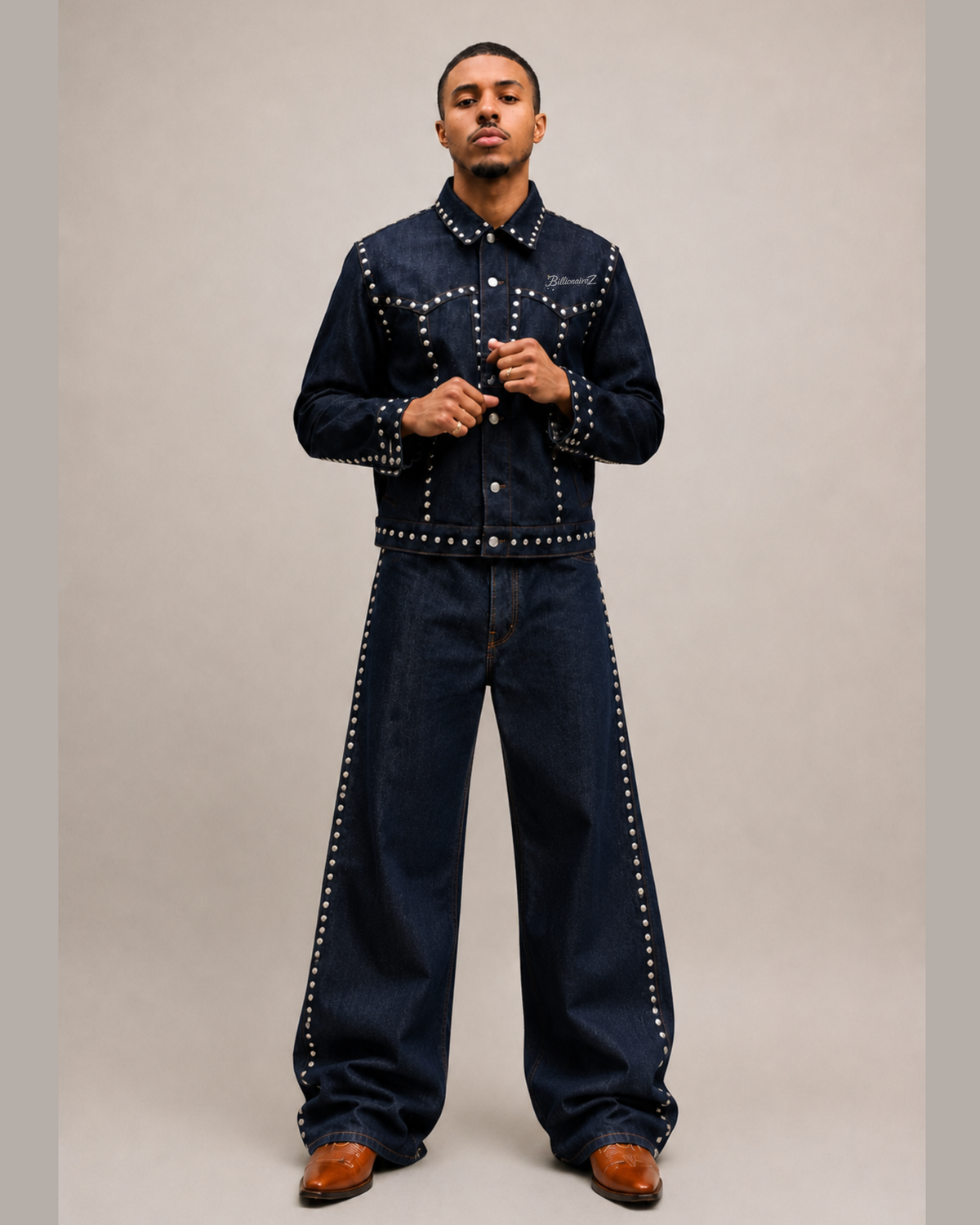 BillionaireZ Rivet Royale Denim Co-ord Set