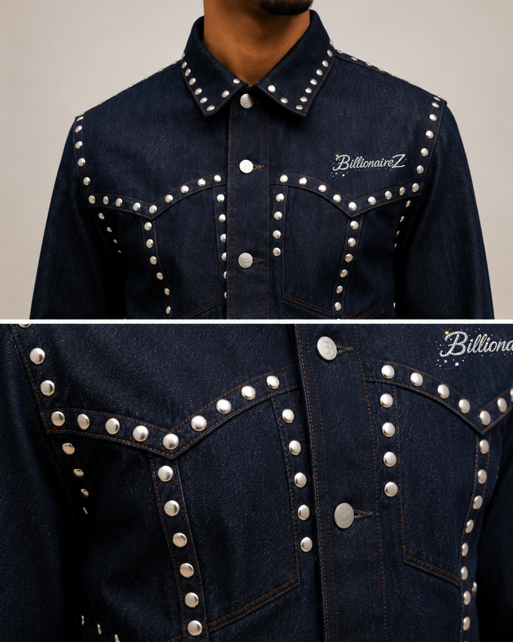 BillionaireZ Rivet Royale Denim Co-ord Set
