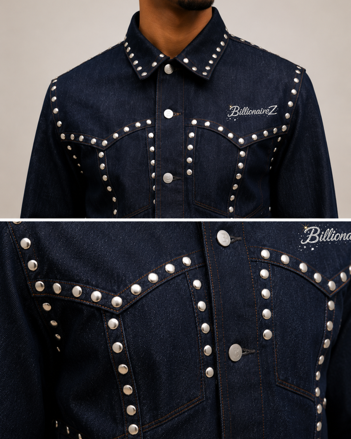 BillionaireZ Rivet Royale Denim Co-ord Set