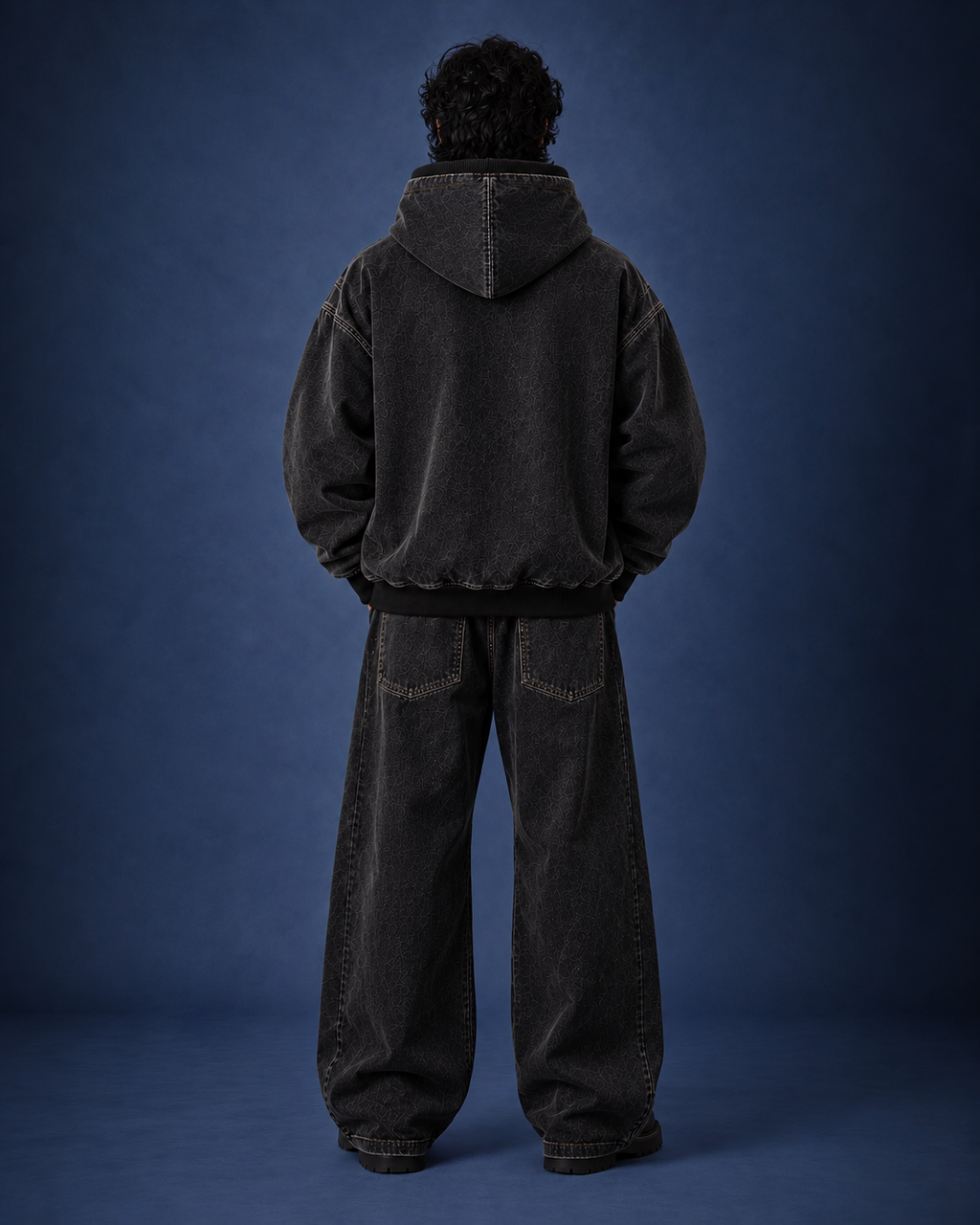 BillionaireZ Shadowfade Denim Hoodie