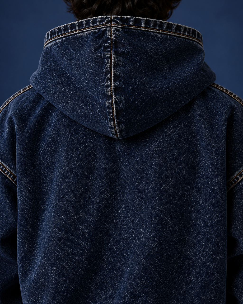 BillionaireZ Indigo Relic Denim Hoodie
