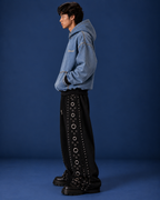 BillionaireZ Glacier Wash Denim Hoodie