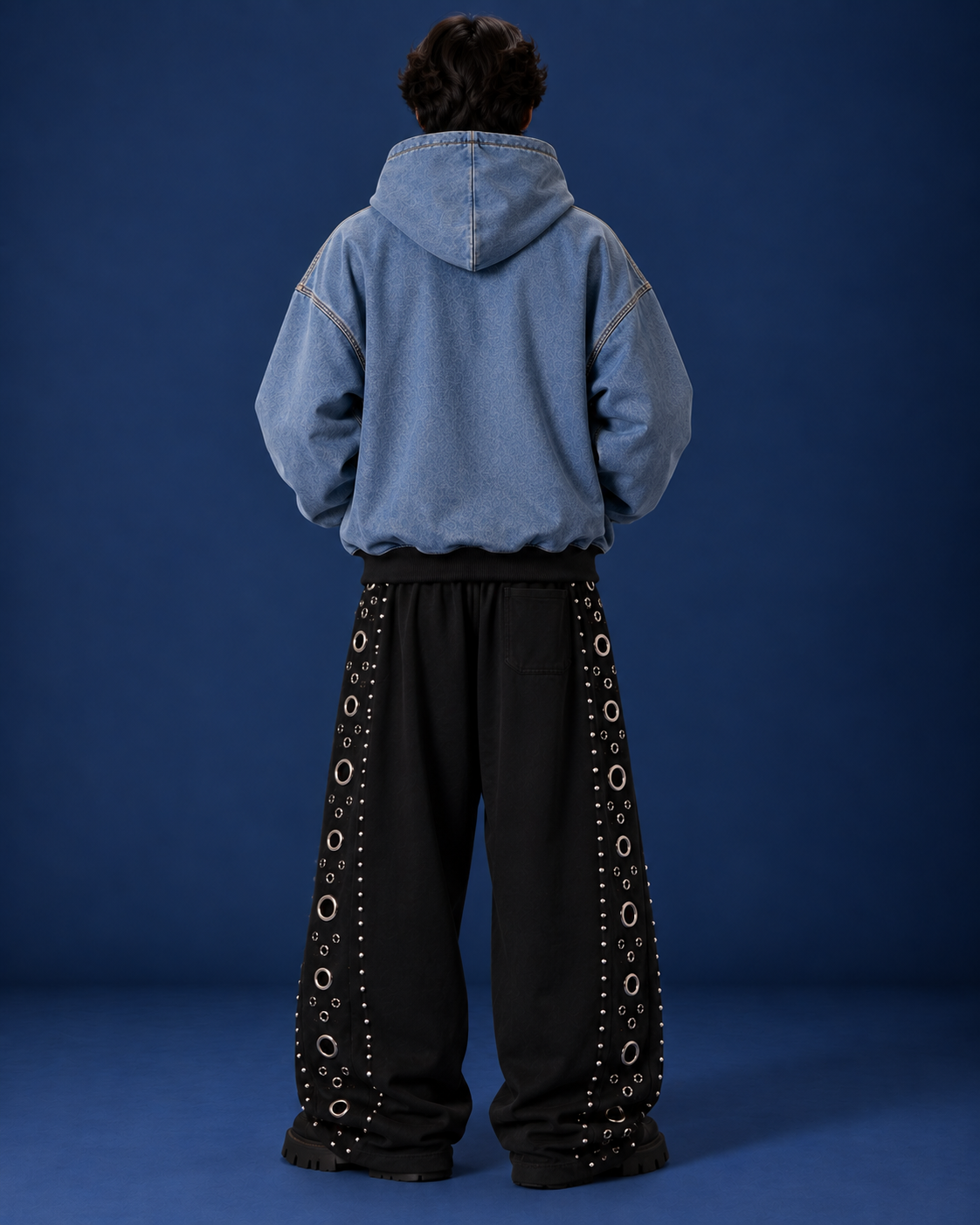 BillionaireZ Glacier Wash Denim Hoodie