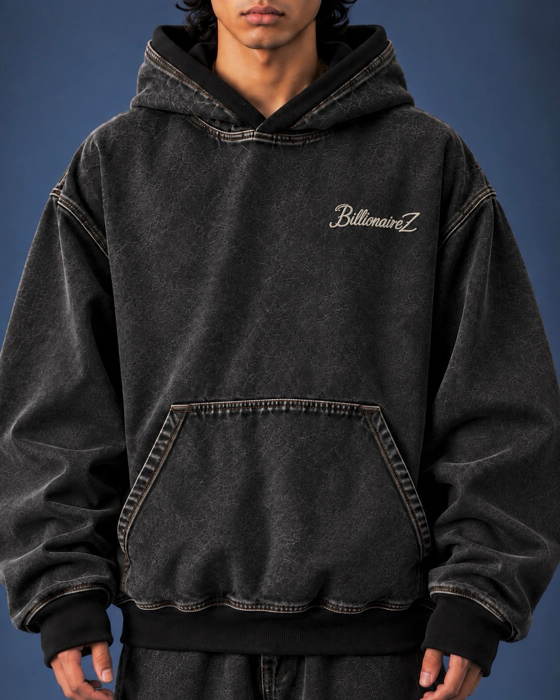 BillionaireZ Shadowfade Denim Hoodie