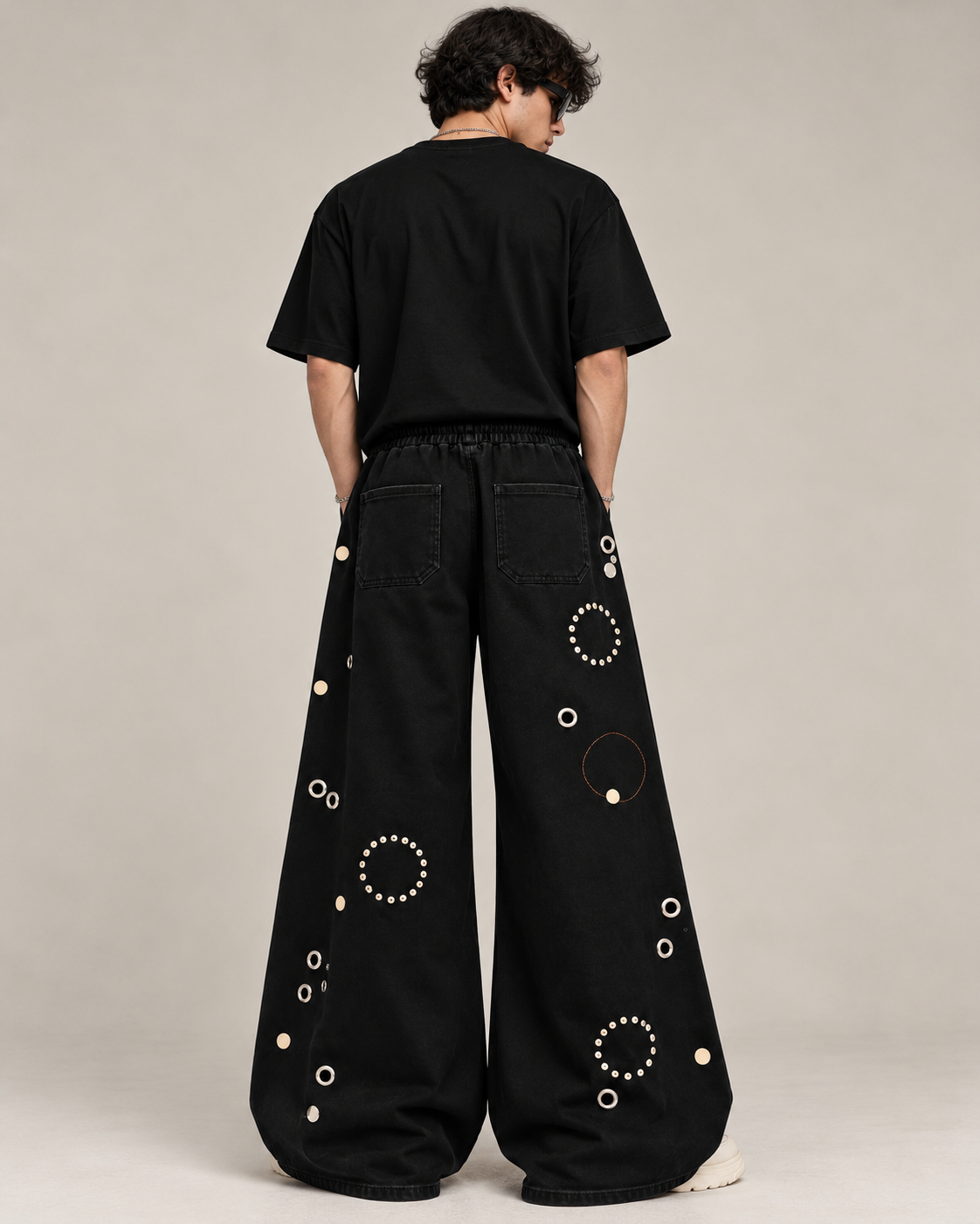 BillionaireZ Orbit Studded Flare Joggers (Black)