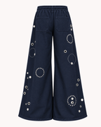 BillionaireZ Orbit Studded Flare Joggers (Navy)