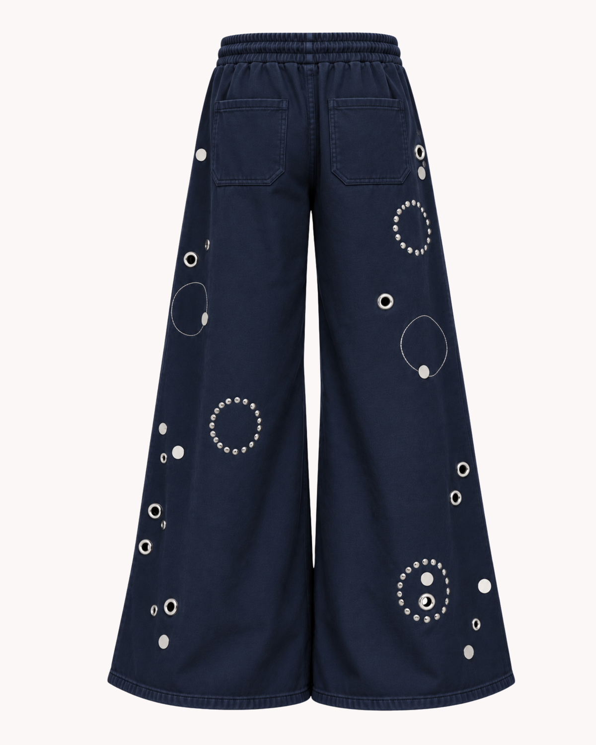 BillionaireZ Orbit Studded Flare Joggers (Navy)