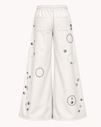 BillionaireZ Orbit Studded Flare Joggers (Ivory)