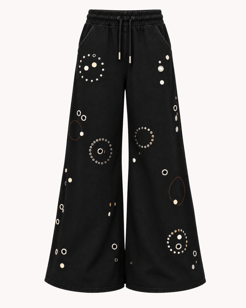 BillionaireZ Orbit Studded Flare Joggers (Black)