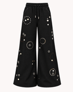 BillionaireZ Orbit Studded Flare Joggers (Black)