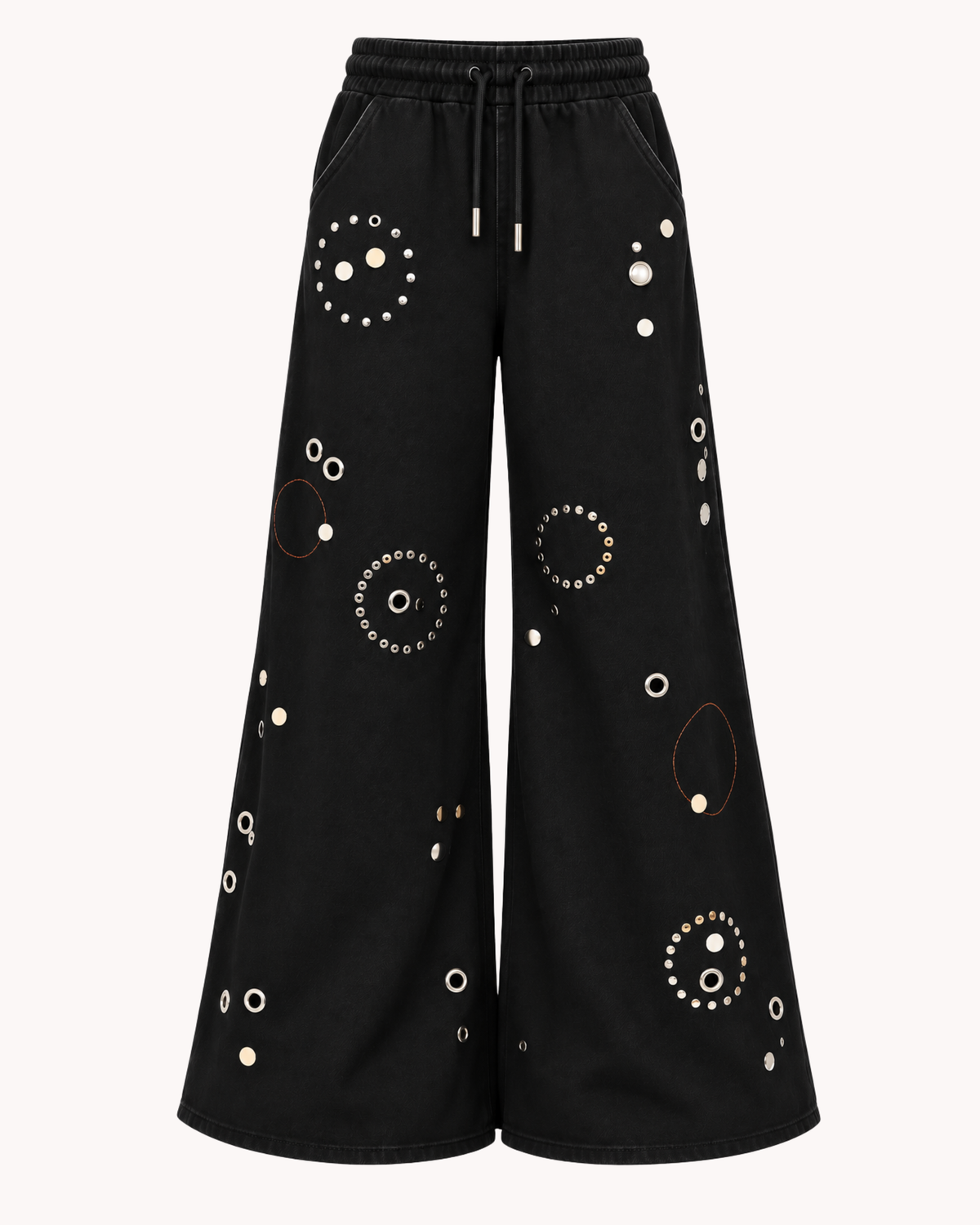 BillionaireZ Orbit Studded Flare Joggers (Black)