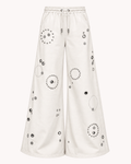BillionaireZ Orbit Studded Flare Joggers (Ivory)