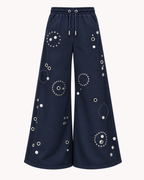 BillionaireZ Orbit Studded Flare Joggers (Navy)
