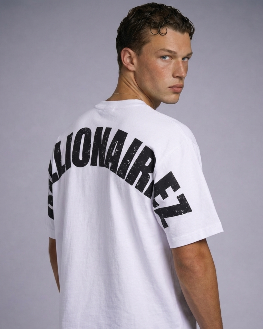 Ivory Form Oversized Tee Back Emblem